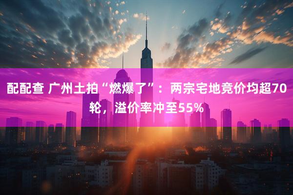 配配查 广州土拍“燃爆了”：两宗宅地竞价均超70轮，溢价率冲至55%